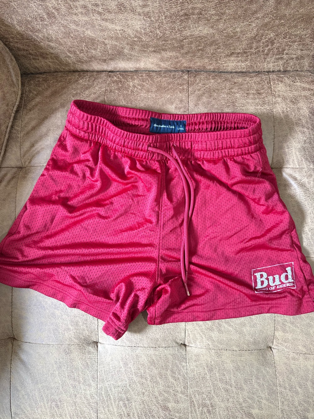 Abercrombie & Fitch Budweiser Athletic Mesh Shorts